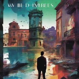 The cover features a split background – one side with a luxurious setting including a villa and beach, and the other side with a dark, gritty cityscape, representing the protagonist's two worlds