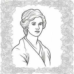 Create a coloring book page featuring Mary Wollstonecraft (1759-1797)