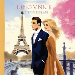 The cover features a happy scene in Paris with a blonde woman and a brown-haired man