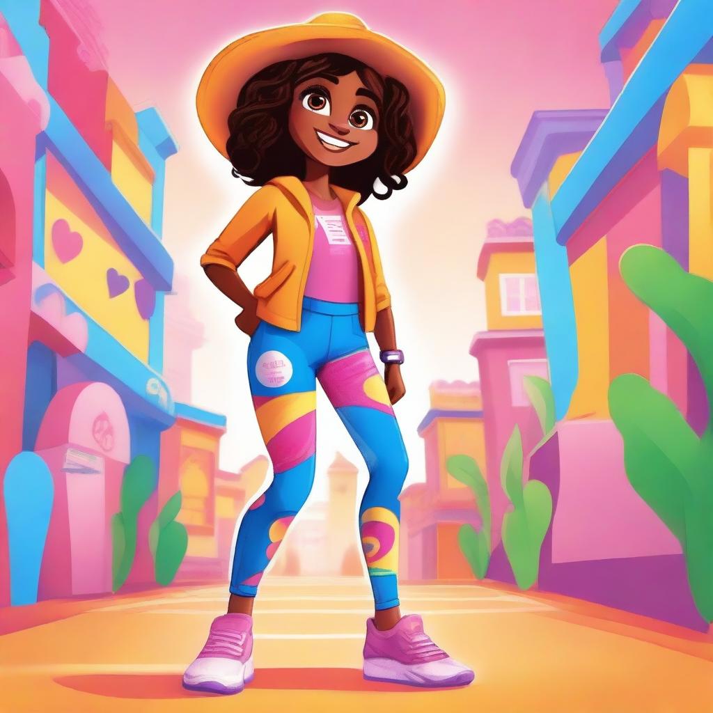 A detailed illustration of a character named Coco Lovelock wearing stylish leggings