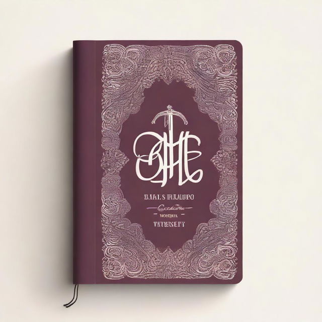 A beautifully designed Bible cover featuring elegant typography, intricate patterns, and a serene background