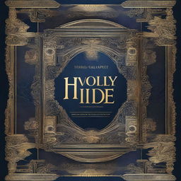 A beautifully designed cover of the Holy Bible, featuring intricate gold lettering and ornate patterns