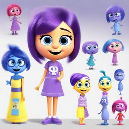 Create an Inside Out emotion girl character named Bonnie