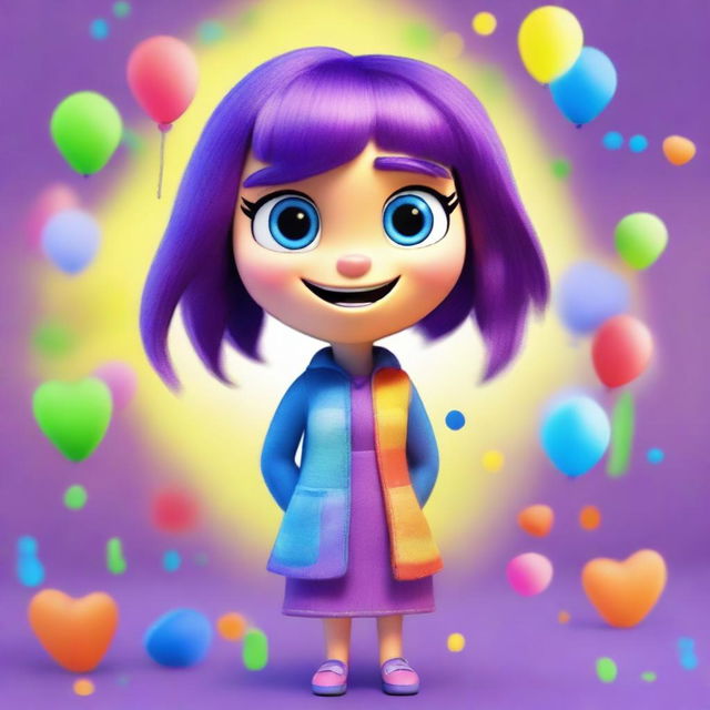 Create an Inside Out emotion girl character named Bonnie