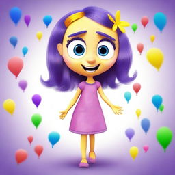 Create an Inside Out emotion girl character named Bonnie