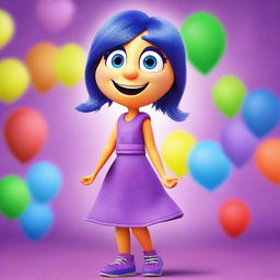 Create an Inside Out emotion girl character named Bonnie