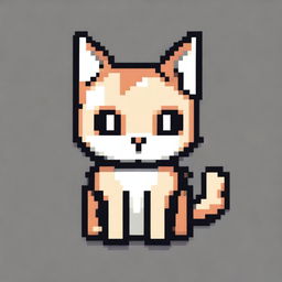 A pixel art illustration of a cat