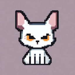 A pixel art illustration of a cat