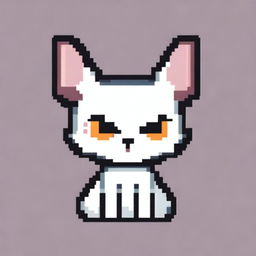 A pixel art illustration of a cat