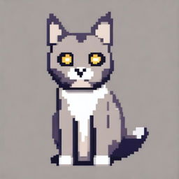 A pixel art illustration of a cat