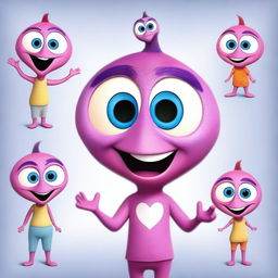 Create an image of a new Inside Out emotion character named Lovey