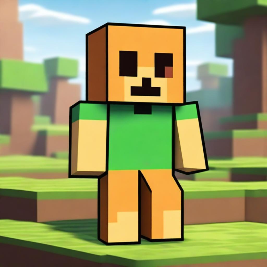 Create an image of a Minecraft boy character named Garfield