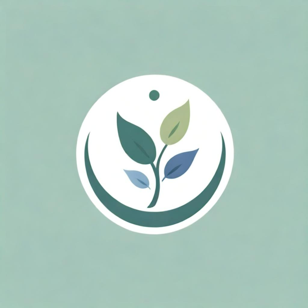 Design a clean and recognisable logo: the main symbol is an olive branch forming a gentle curve. Within the curve, incorporate a globe signifying global unity and peace. Use calming color palette of greens and blues for harmony.