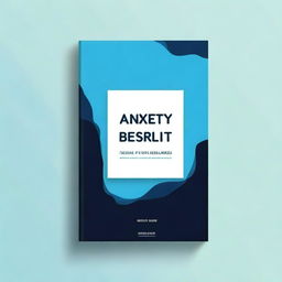 A book cover for a psychology book related to anxiety and depression, featuring shades of blue and black