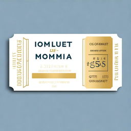 Create a simple and classic movie ticket with the title 'Tiquete de compra Online' in white