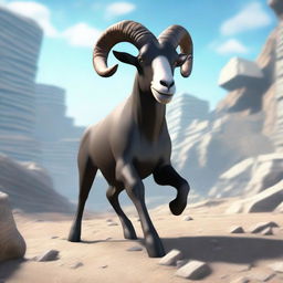 Create an epic boss fight scene for a new Goat Simulator 4 game