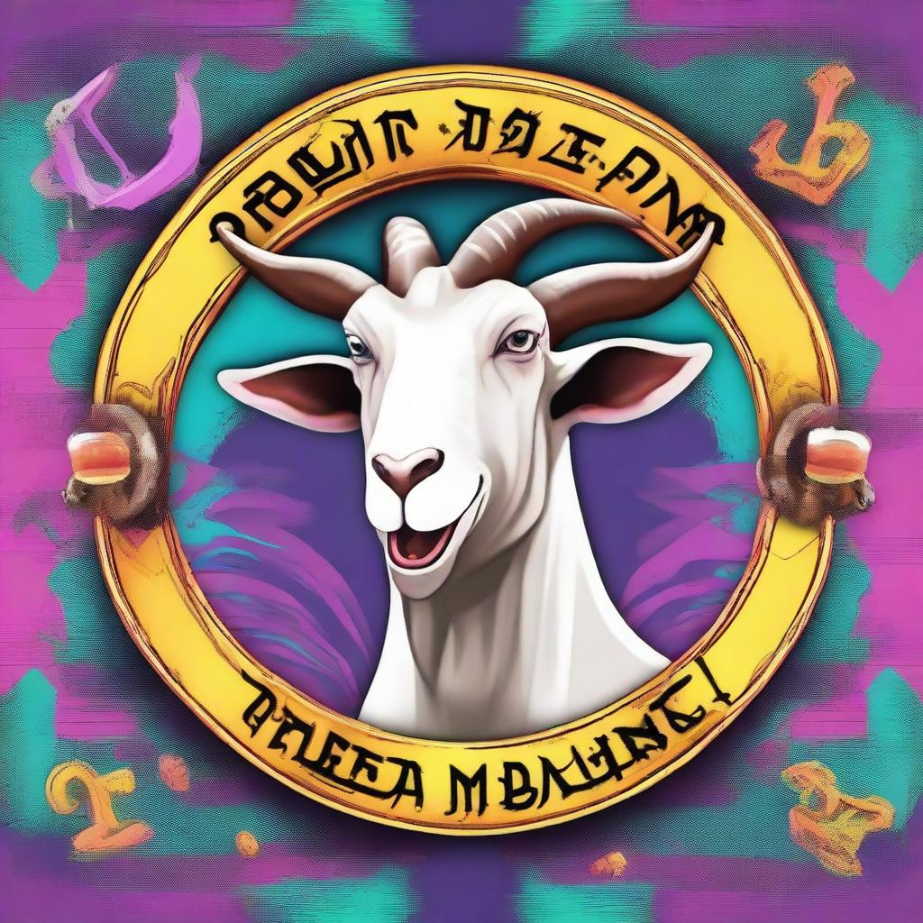 Create a detailed image of a unique gear for Goat Simulator 4 called 'Power Madness'
