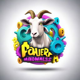 Create a detailed image of a unique gear for Goat Simulator 4 called 'Power Madness'