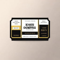 Create a simple and classic movie ticket with the title 'Tiquete de compra Online'