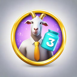 Create an achievement badge for Goat Simulator 4 titled '3 New Characters'