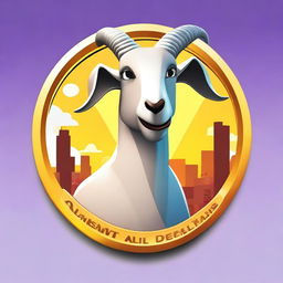 Create an achievement badge for Goat Simulator 4 titled 'Get Defeat To The Large Goat'