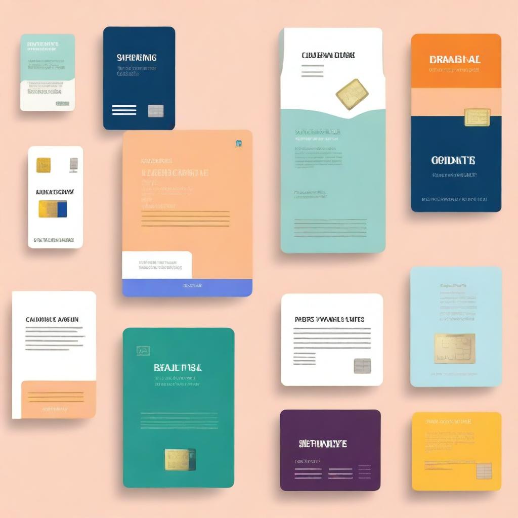 An e-book cover design comparing different credit cards and highlighting the best options for various income levels