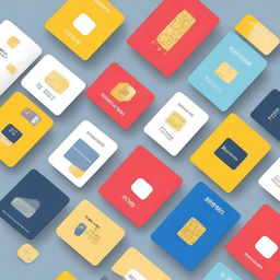 An e-book cover design comparing different credit cards and highlighting the best options for various income levels