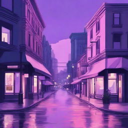 Create a digital painting for lofi music of a melancholy nighttime city intersection