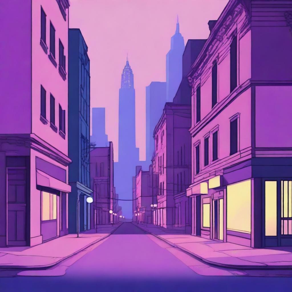 Create an artwork of a lonely New York City street corner at night