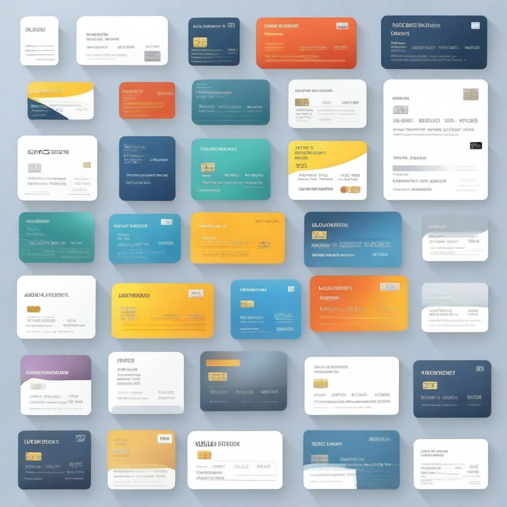 A detailed and organized list of various credit cards, each with their respective benefits and features