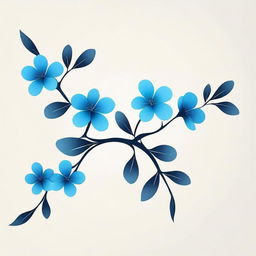 An image featuring simple blue flower branches