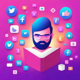 Create a book cover representing a social media content creator