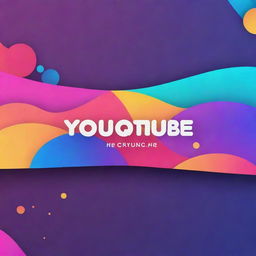 Design a visually appealing YouTube banner, accentuated with vibrant colors, abstract patterns and space for a catchy channel name in the center.