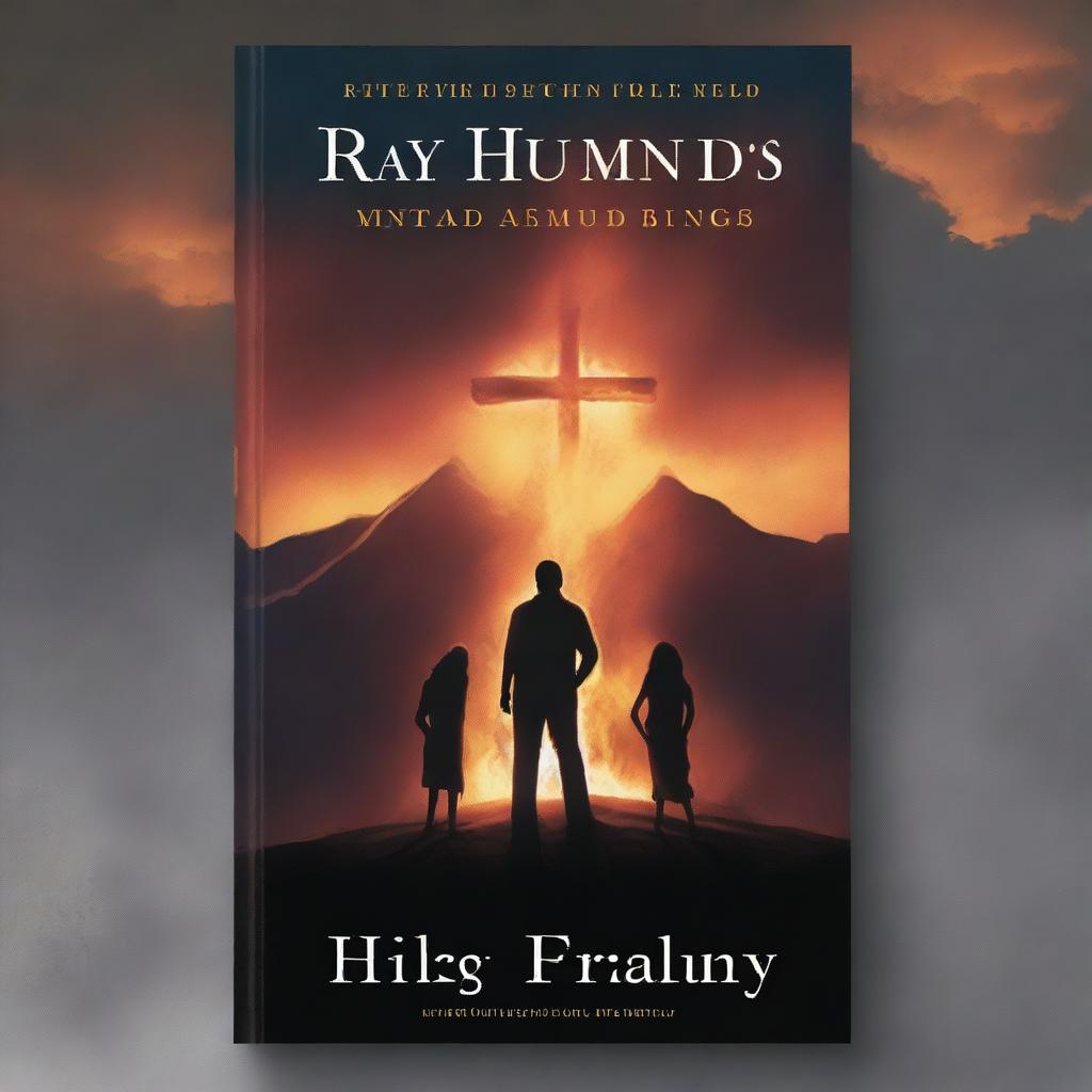 A human cover image featuring a man with his two daughters in the background, a giant cross, and a Bible