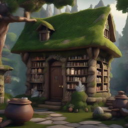 A detailed image of the exterior of an apothecary in a fantasy setting