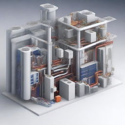 Create an image illustrating HVAC automation design