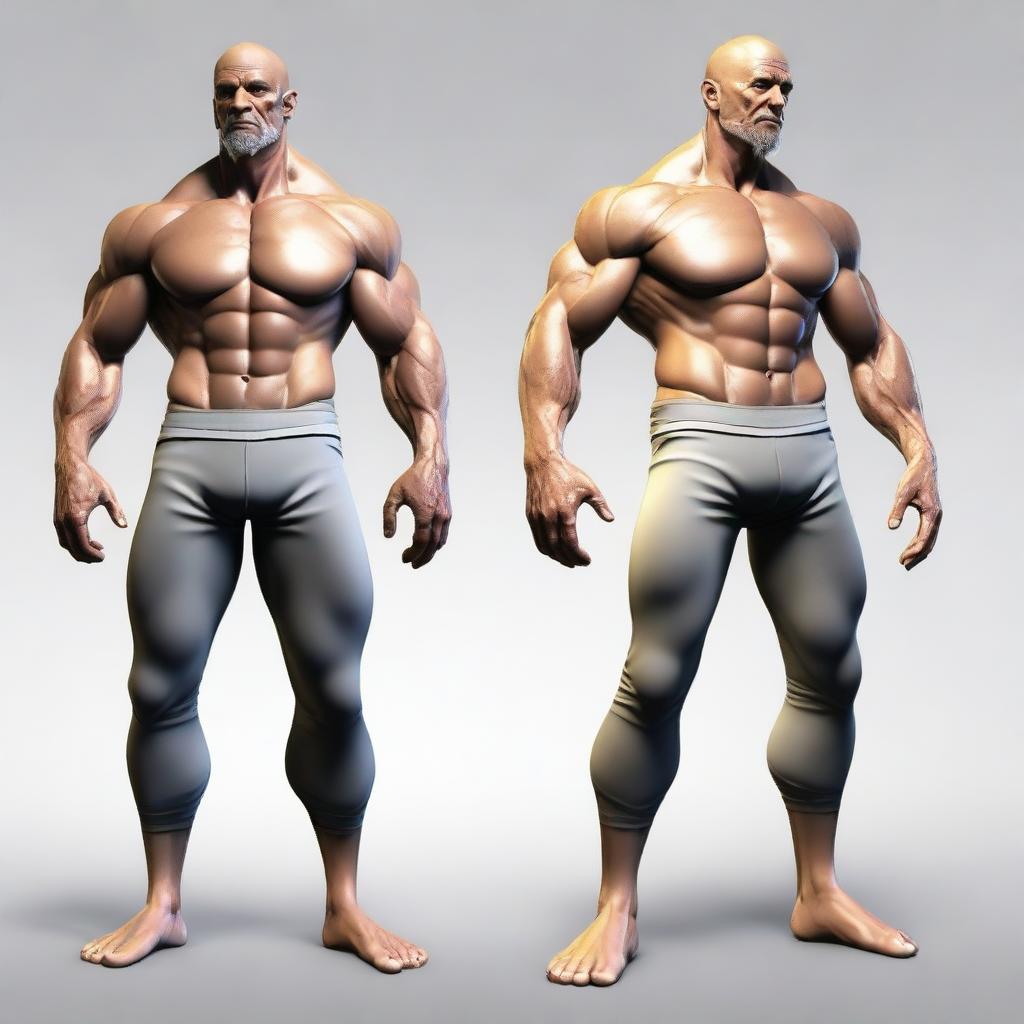 Create a detailed full-body image of a character standing in a dynamic pose