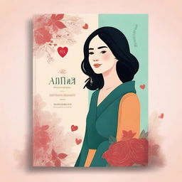 Create a book cover for a novel titled 'Antarya' by Indah Suciati