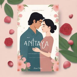 Create a book cover for the title 'Antarya' by Indah Suciati