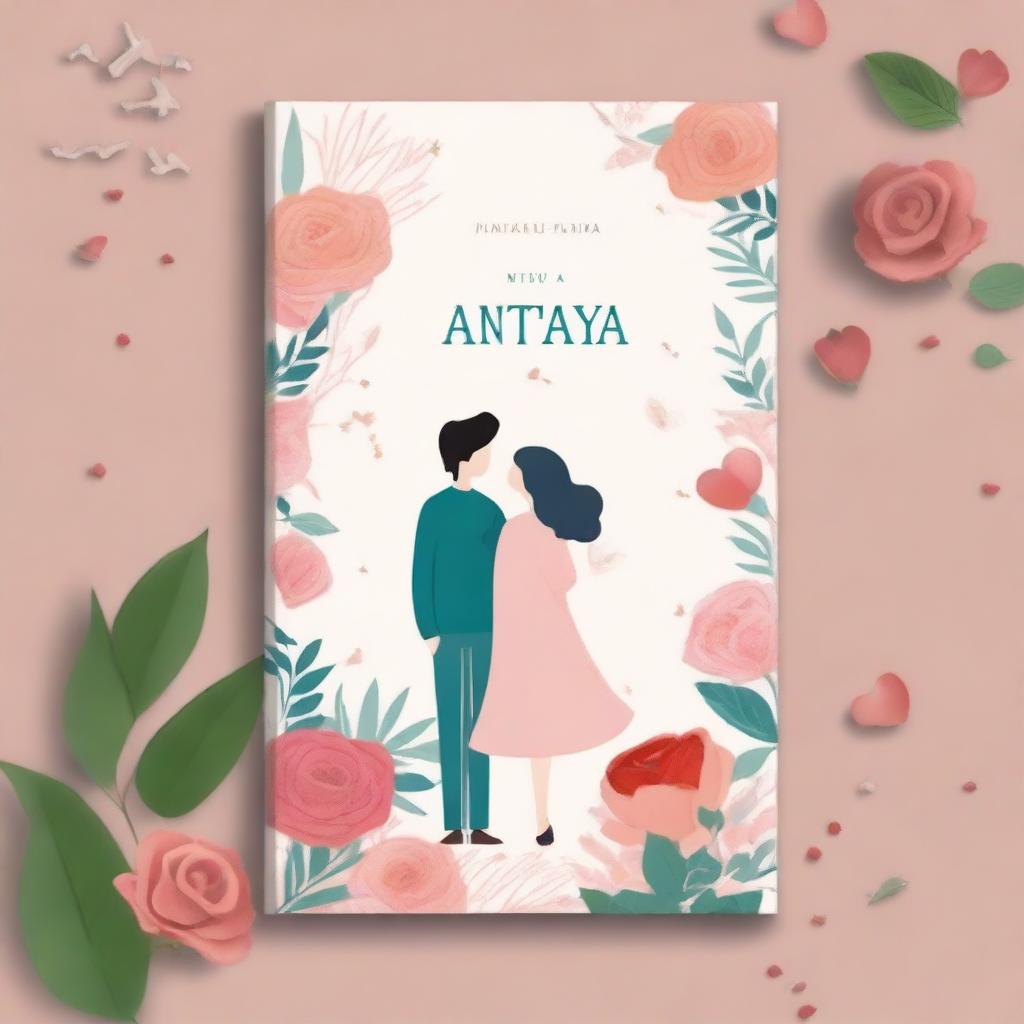 Create a book cover for the novel titled 'Antarya' by Indah Suciati