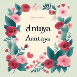 Create a book cover for the novel titled 'Antarya' by Indah Suciati