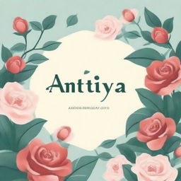 Create a book cover for the novel titled 'Antarya' by Indah Suciati