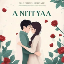 Create a book cover for a novel titled 'Antarya' by Indah Suciati