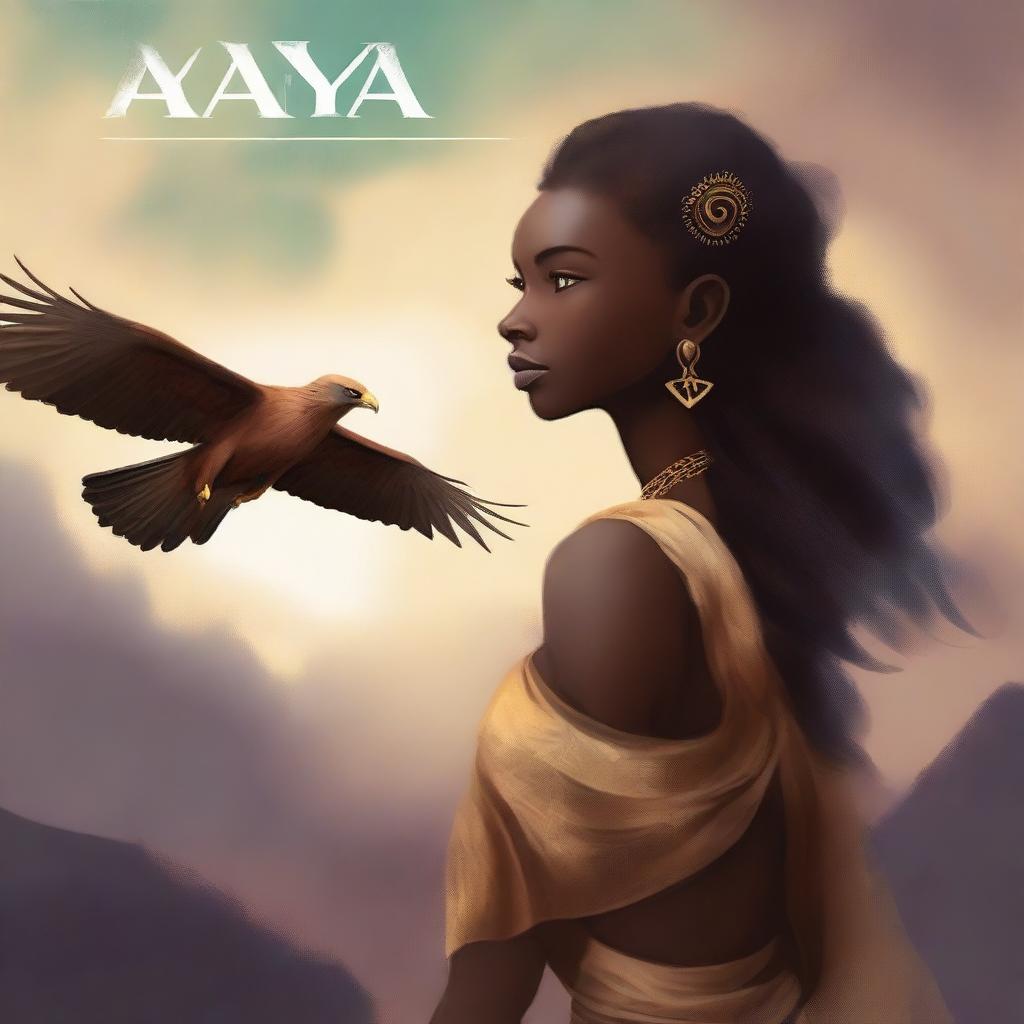 Create a book cover titled 'AYA'