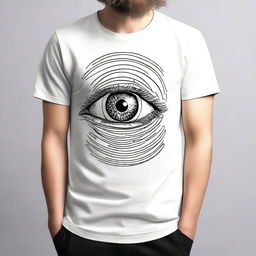 A stylish and modern t-shirt design featuring a unique and eye-catching graphic