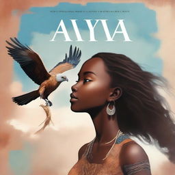 A captivating book cover titled 'AYA'