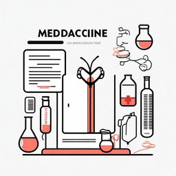 A simple and clean medicine-themed image on a white background, featuring the title 'Medicine Policy Management' and the author 'Assoc