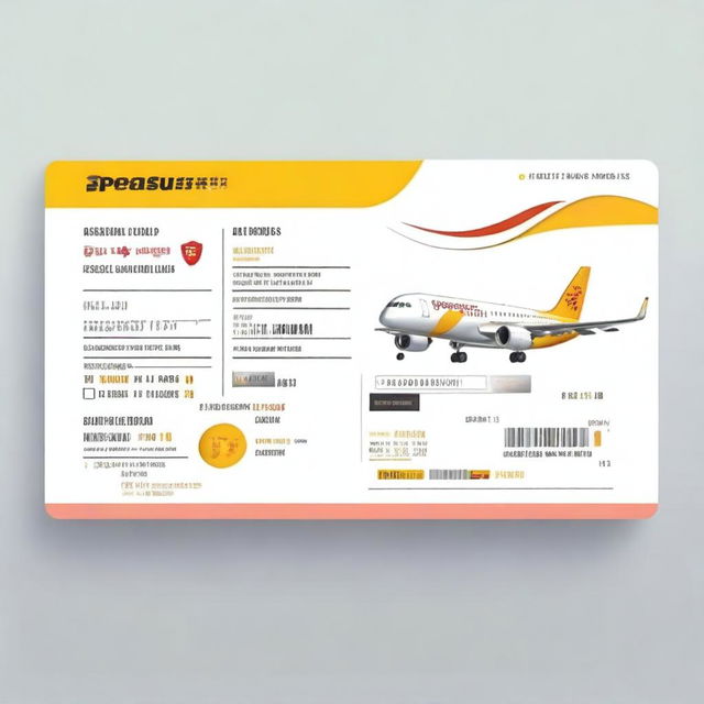 A detailed and realistic Pegasus Airlines boarding pass for a flight to Cappadocia