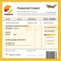 A detailed and realistic Pegasus Airlines boarding pass for a flight to Cappadocia