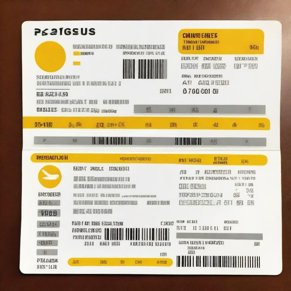 A realistic Pegasus Airlines boarding pass for a flight from Düsseldorf to Cappadocia on November 26